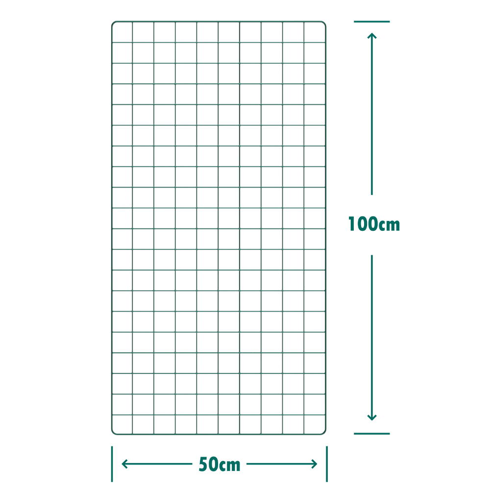 Wire Mesh Panels - 50mm (2") Square Holes - Green PVC Coated Fencing Sheet