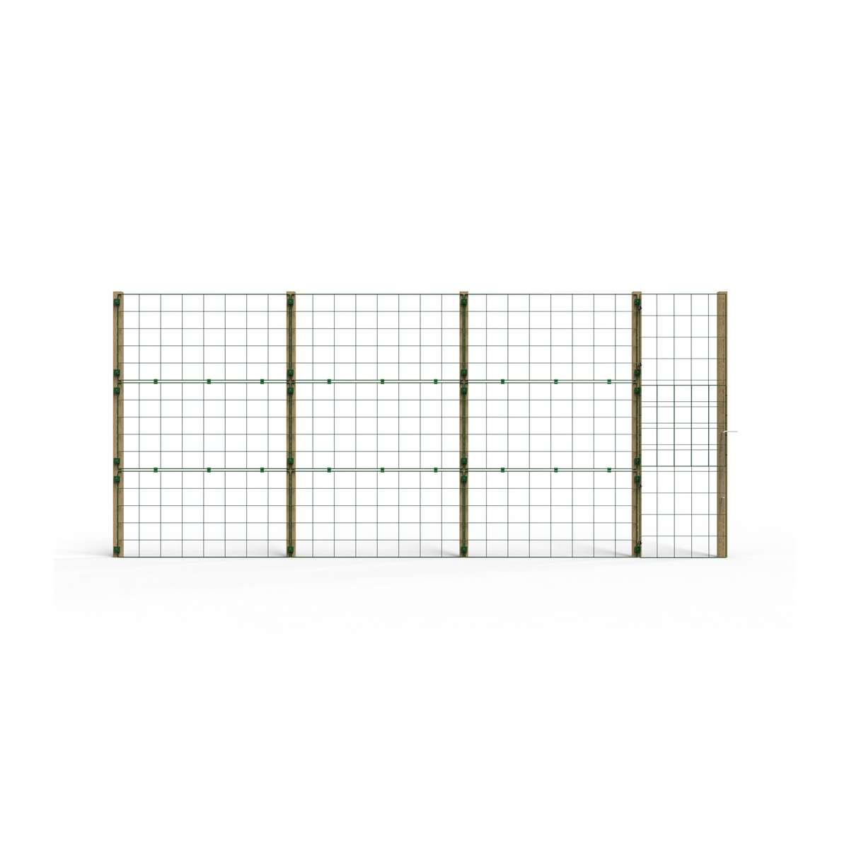 1.5m high garden fence, front view