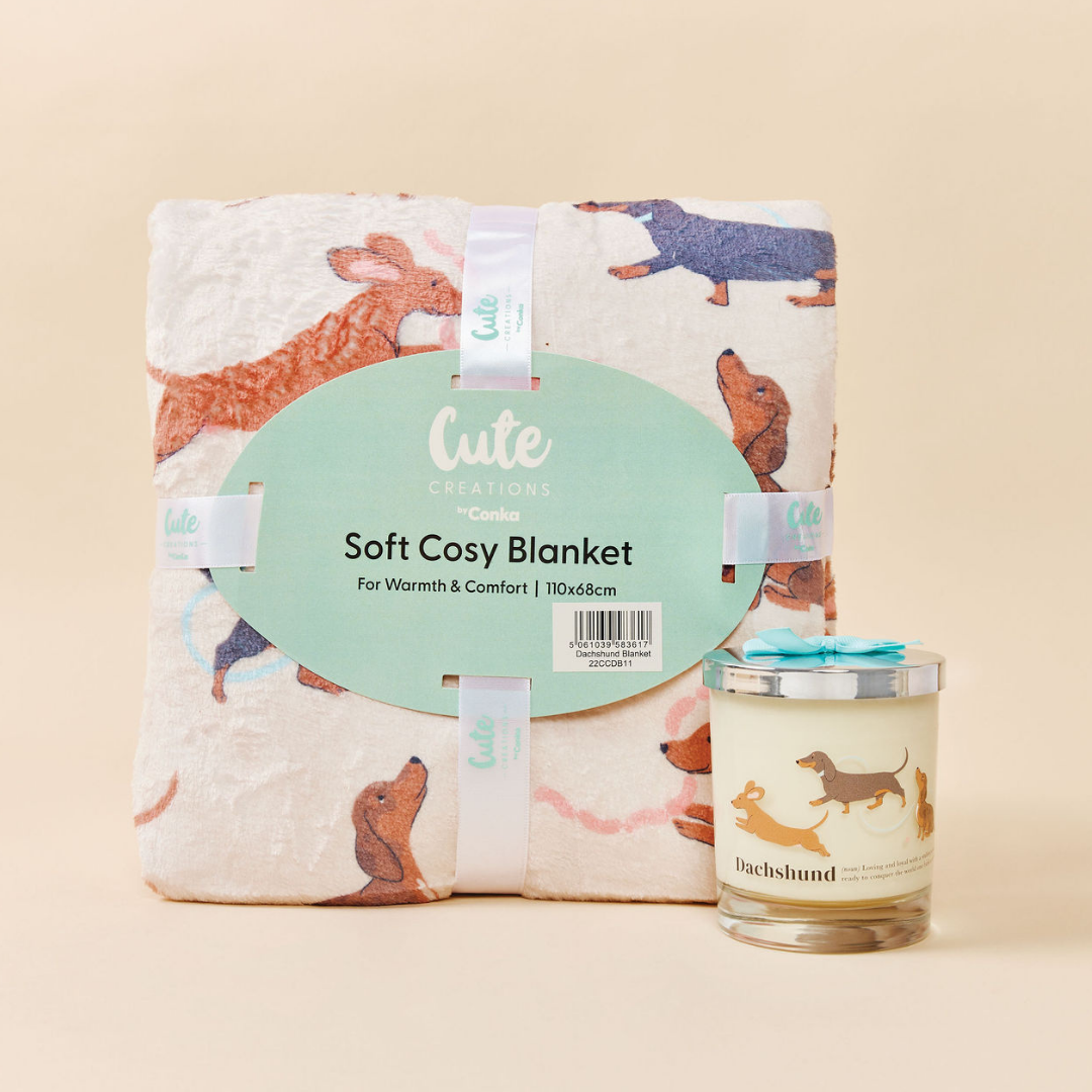 Relax & Paws blanket and candle gift set