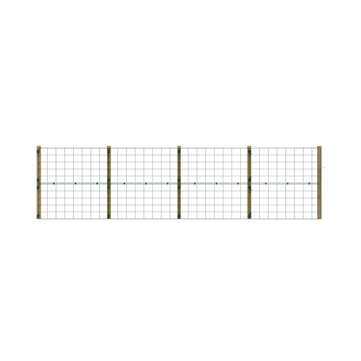 1m high outdoor fixed fencing on driven posts