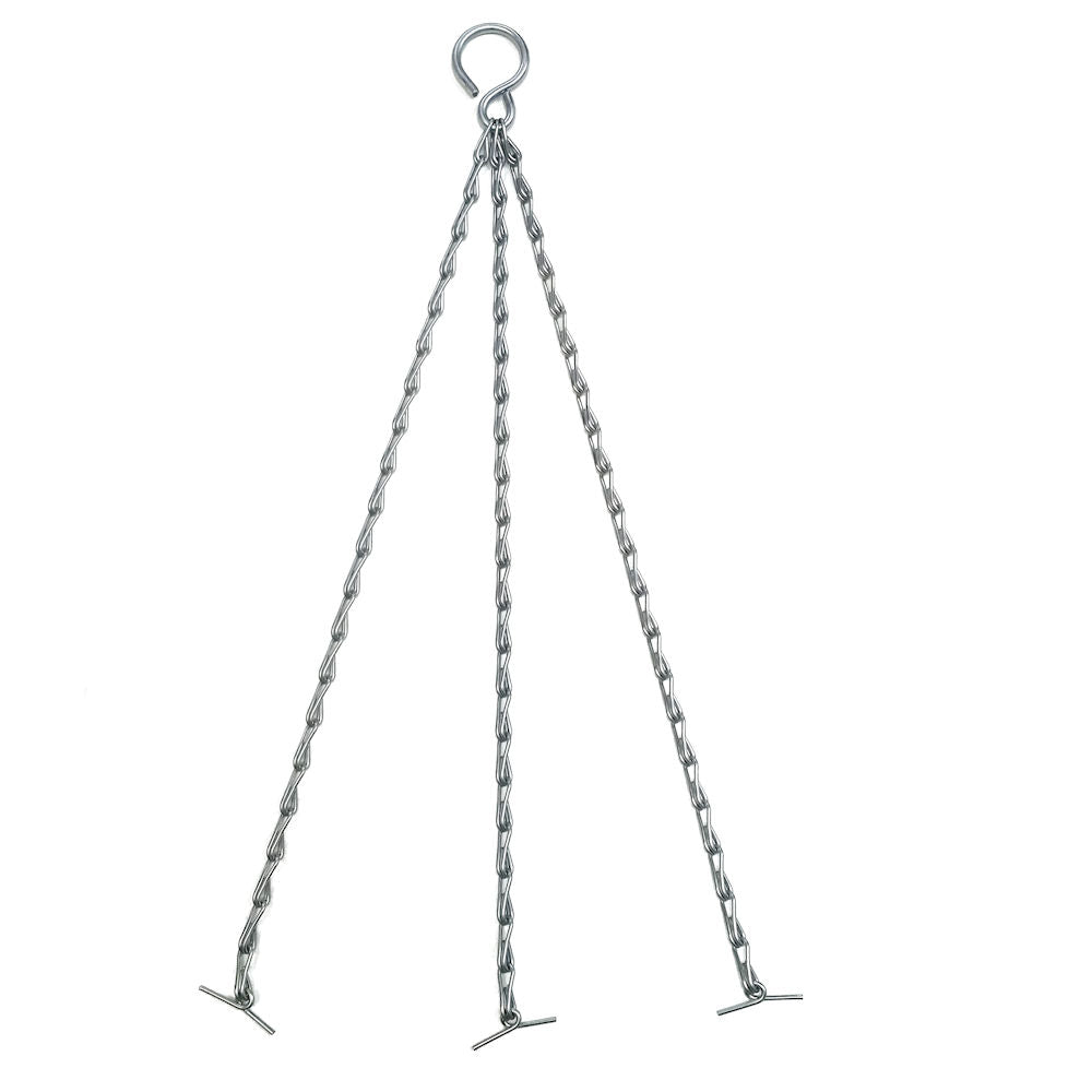 Three strand hanging basket chain