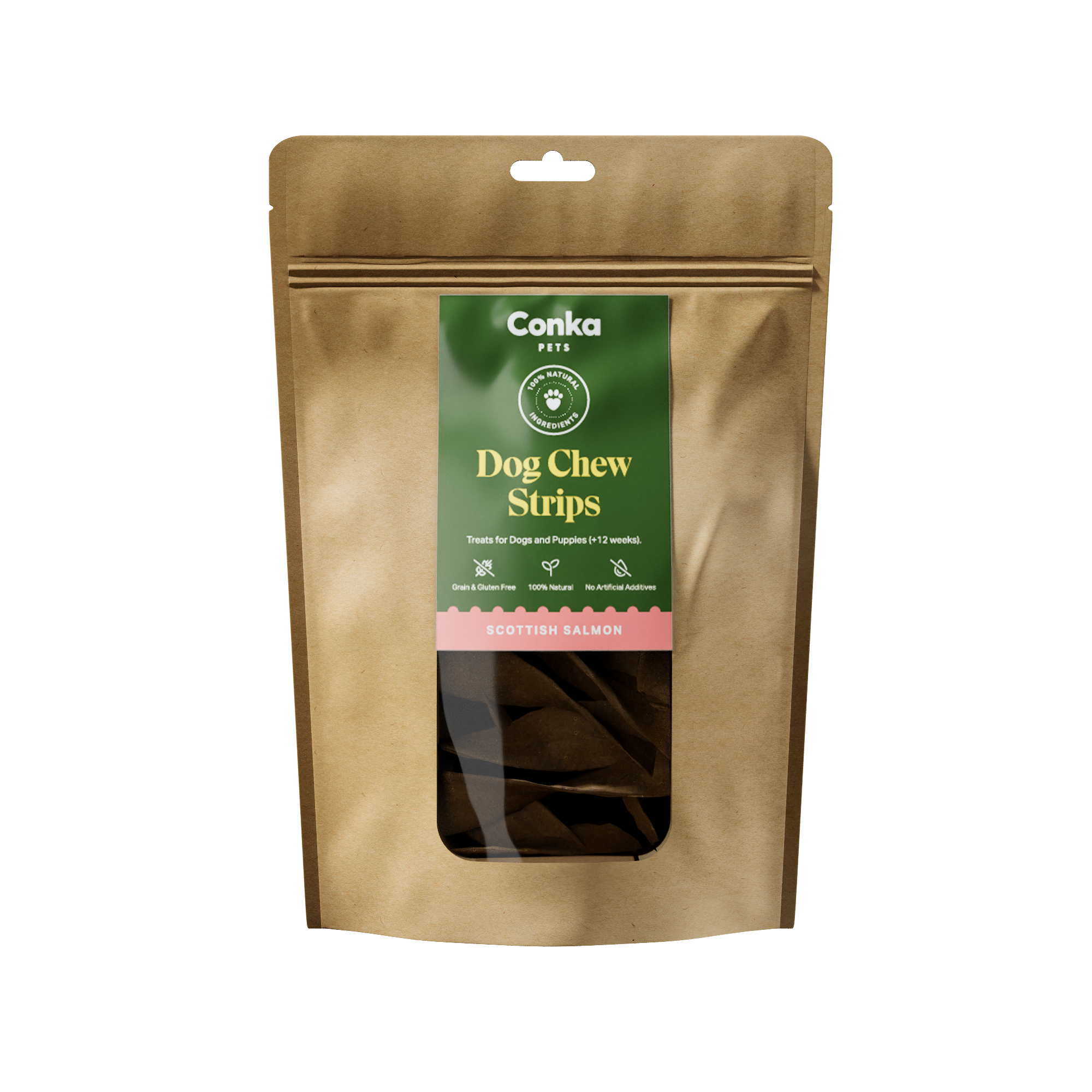 100% Natural Salmon Strips Dog Chews