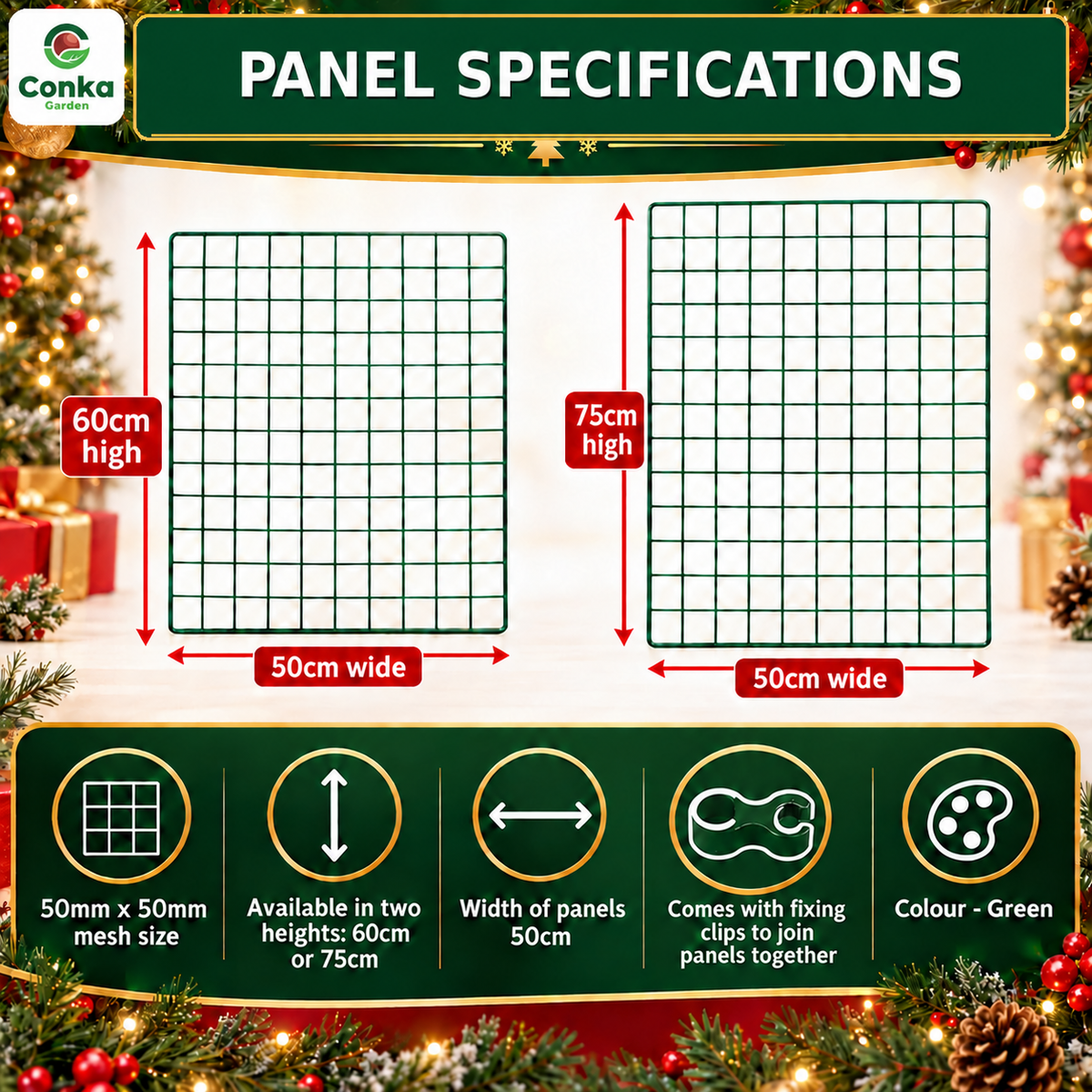 Christmas Tree Fence for Dogs & Cats – Freestanding Pet Guard & Present Protector