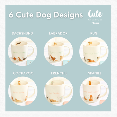 Set of 4 Cute Labrador Mugs