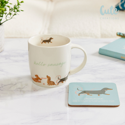Dachshund Mug & Coaster Set