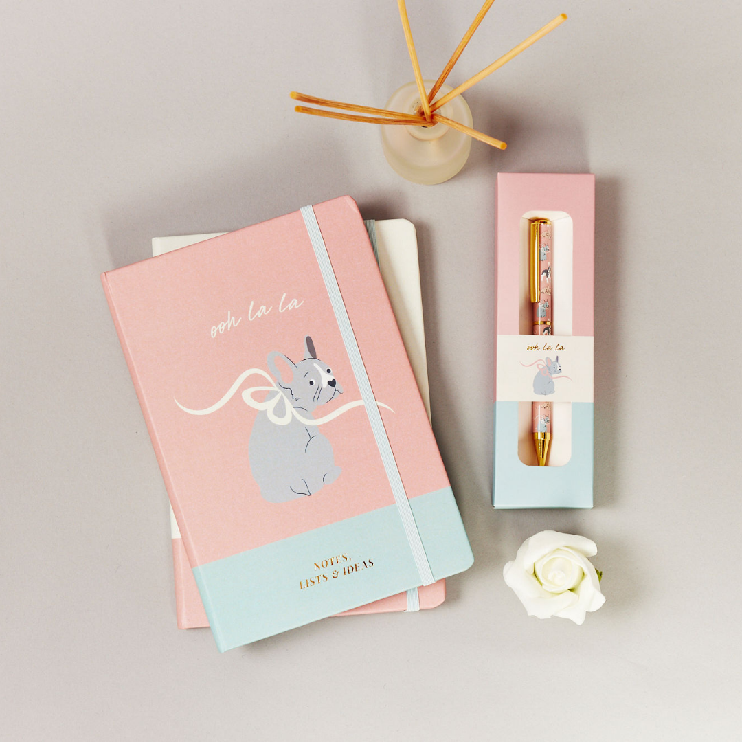 French Bulldog Notebook & Pen Gift Set