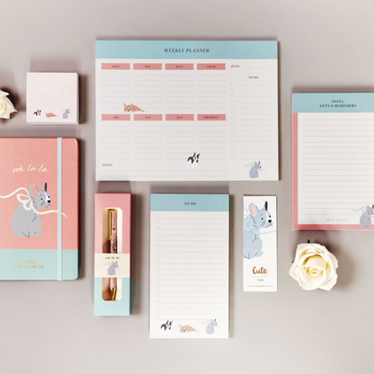 Paws 'n' Plan French Bulldog 7 Piece Stationery Gift Set