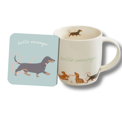 Dachshund Mug & Coaster Set