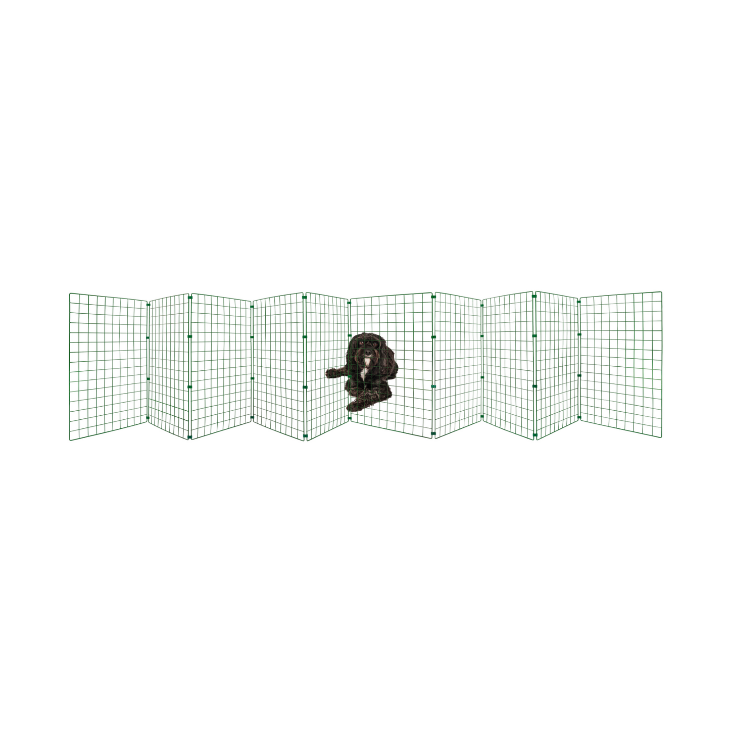 Folding Dog Fence - 75cm High (50mm x 50mm Mesh) Ideal for Puppy/Small Dogs