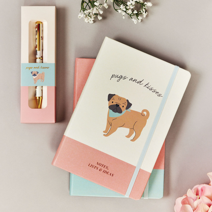 Pug 'Scripted Moments' Gift Set - Notebook & Pen