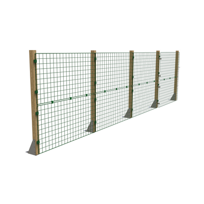 Hard Surface Permanent Fencing -  Standard 100mm x 125mm Mesh - Various Heights