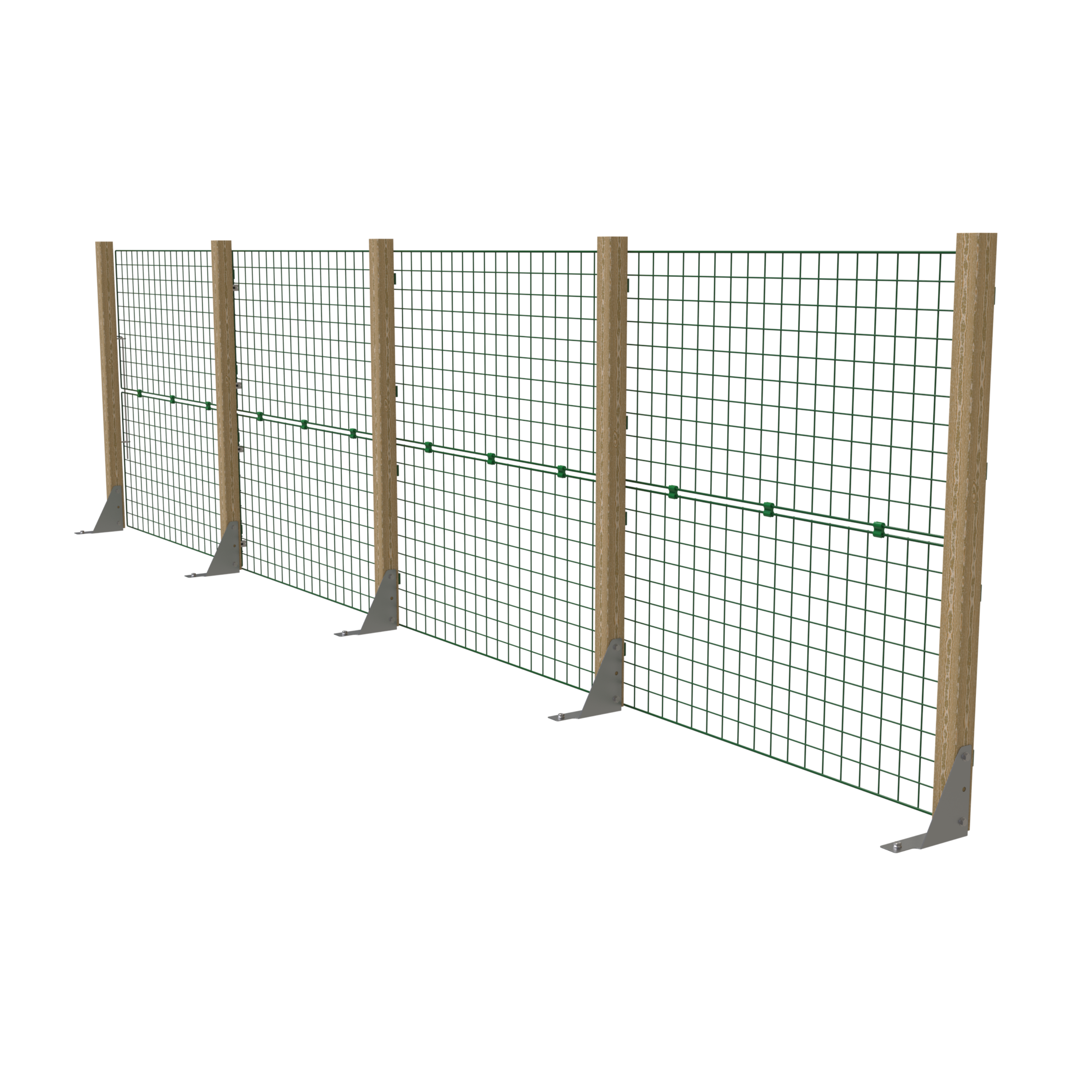 Hard Surface Permanent Fencing -  Standard 100mm x 125mm Mesh - Various Heights