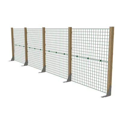 Hard Surface Permanent Fencing -  Standard 100mm x 125mm Mesh - Various Heights