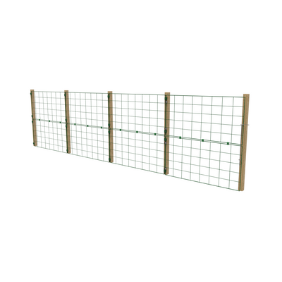 Permanent Dog Fence 1m High – Standard 100 x 125mm Mesh – Posts & Panels Kit
