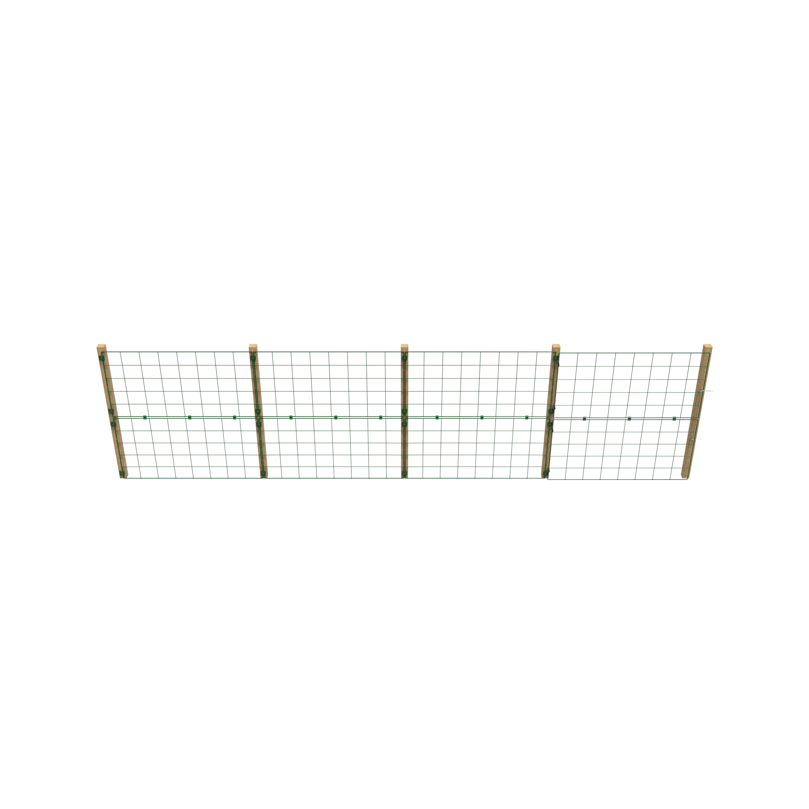 1m High Standard 100mm x 125mm Mesh Permanent Fence