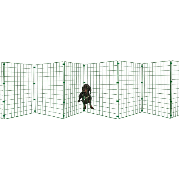 Folding Dog Fence 60cm High – 50mm Puppy Mesh – Indoor & Garden Panels