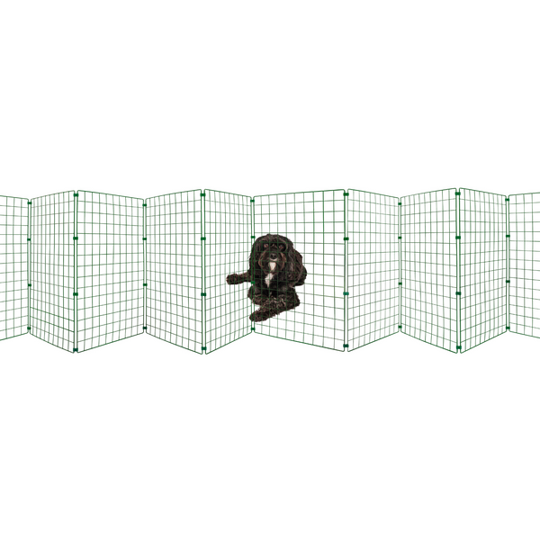 Folding Dog Fence 75cm High – 50mm Puppy Mesh – Indoor & Garden Panels