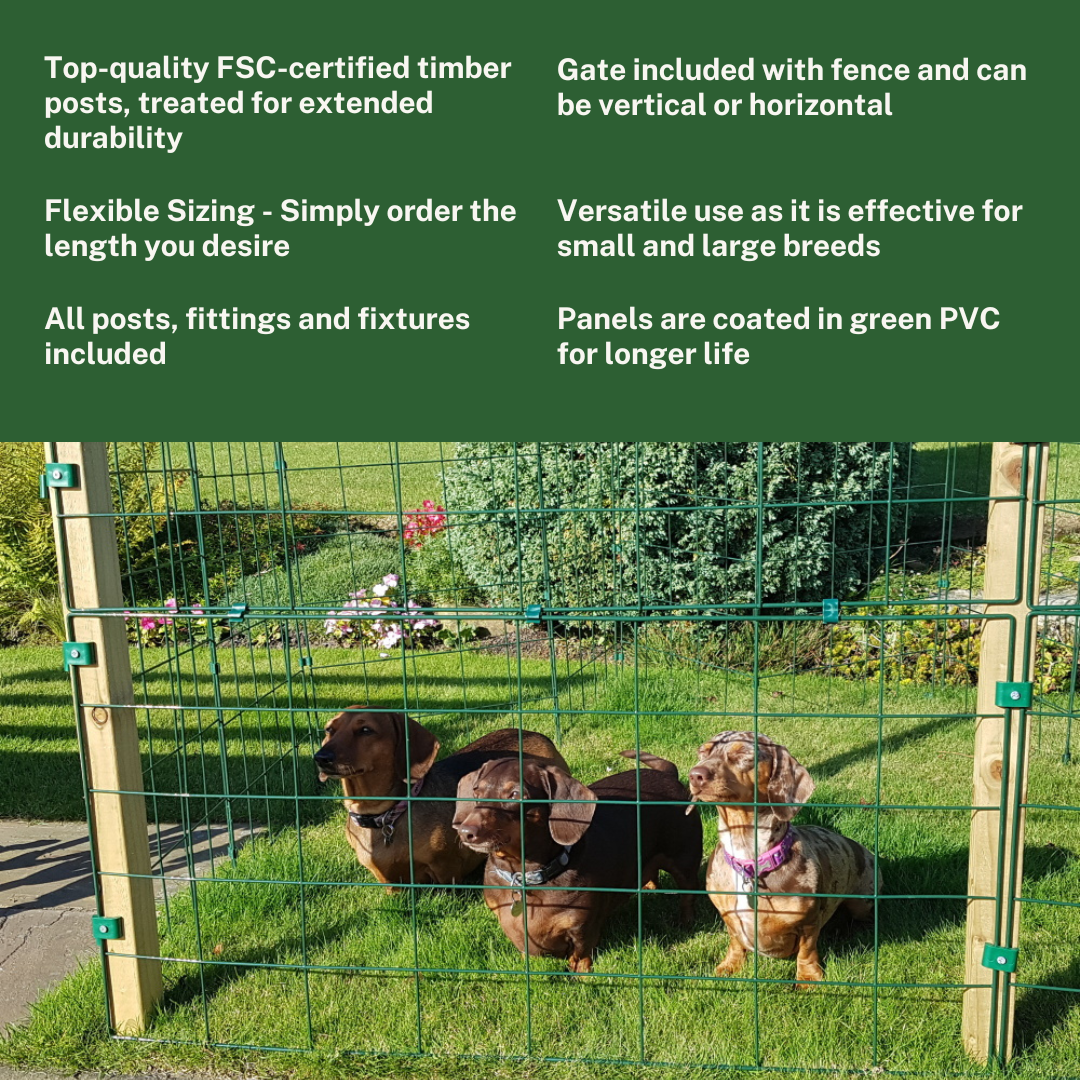 0.5m High Outside Mesh Panel Fence – Ideal for Small Dogs