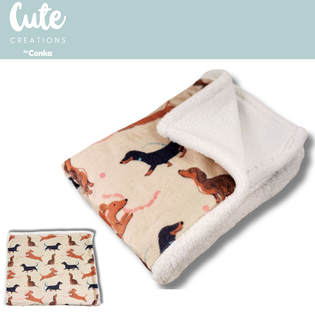 DACHSHUND Relax & Paws Blanket & Candle Gift Set