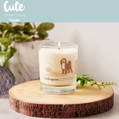 Cockapoo 'Relax & Paws' Blanket & Candle Gift Set