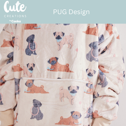 PUG HOODIE - One size