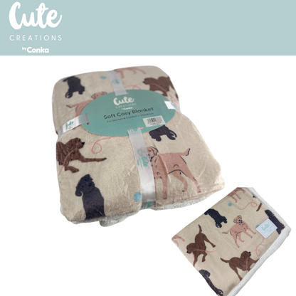 Labrador 'Relax & Paws' Blanket & Candle Gift Set
