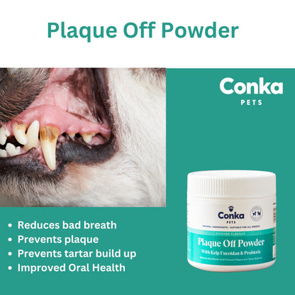 Conka Plaque Off Powder for Dogs