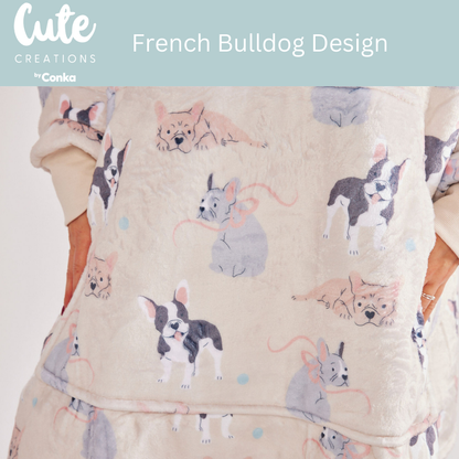 French Bulldog Design HOODIE - One size