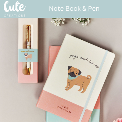 Paws 'n' Plan PUG Design 7 Piece Stationery Gift Set