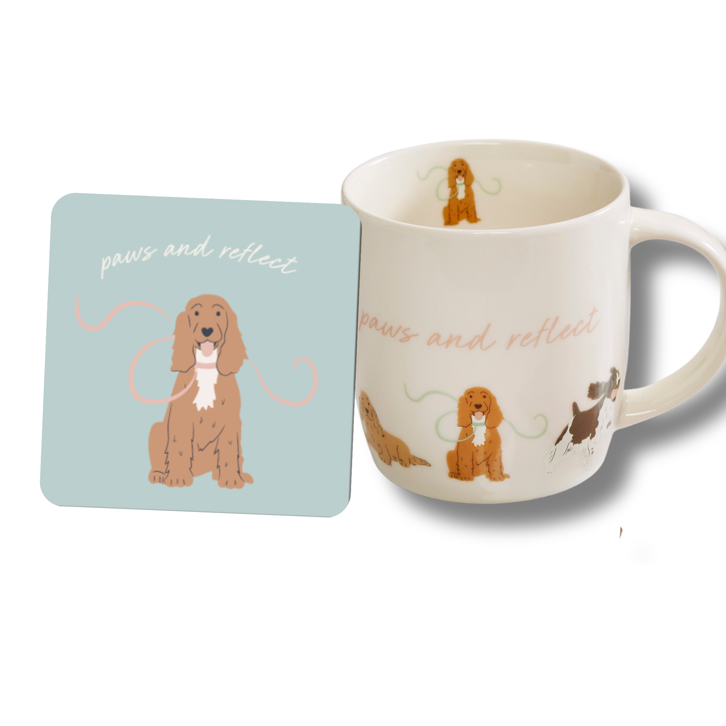 Spaniel Mug & Coaster Set