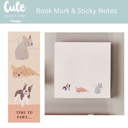 French Bulldog Jot 'n' Journal Gift Set - Notebook, Pen, Sticky Notes, Bookmark