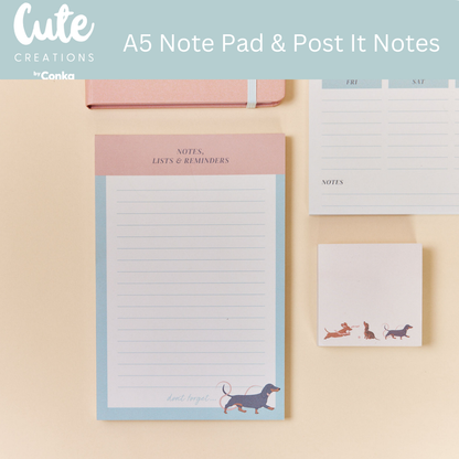 Paws 'n' Plan Dachshund Dog Lovers 7 Piece Stationery Gift Set