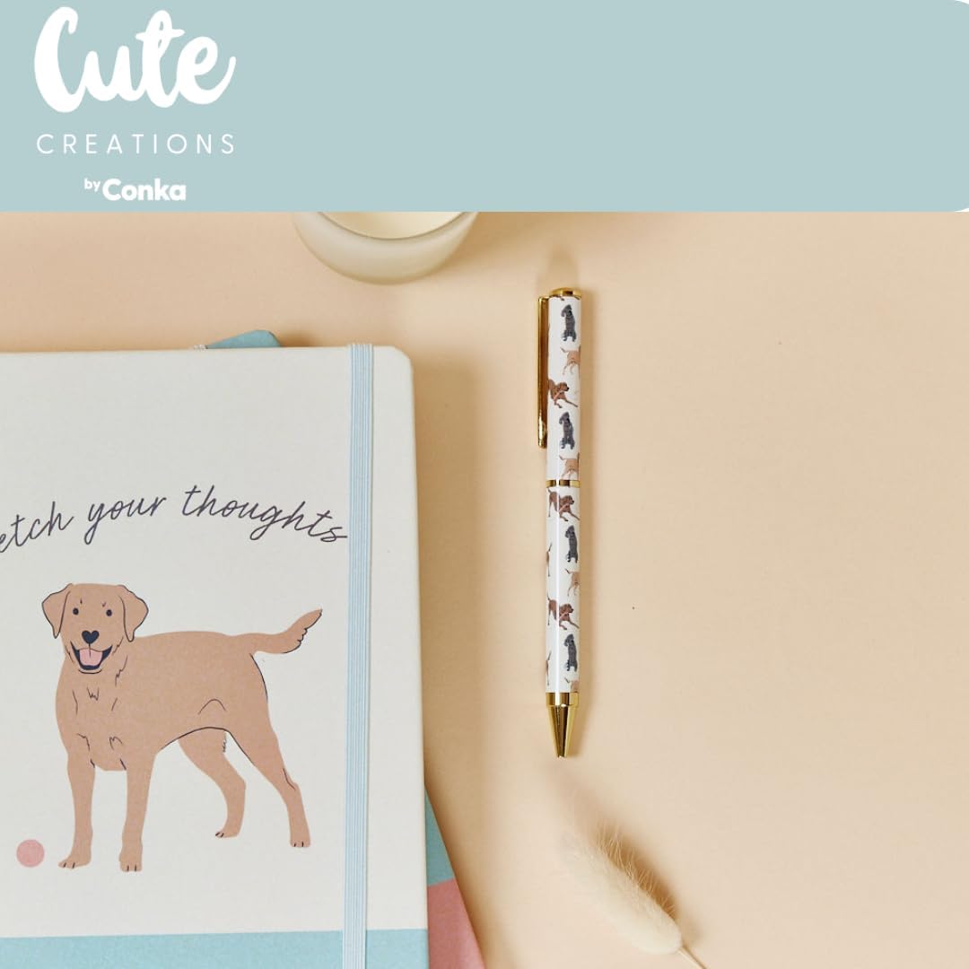 Labrador Dog Pen - Premium Black Writing Pen with Adorable Labrador Design