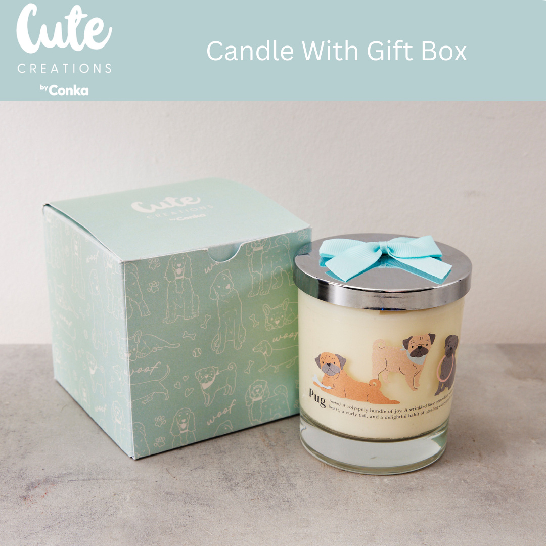 PUG Relax & Paws Blanket & Candle Gift Set