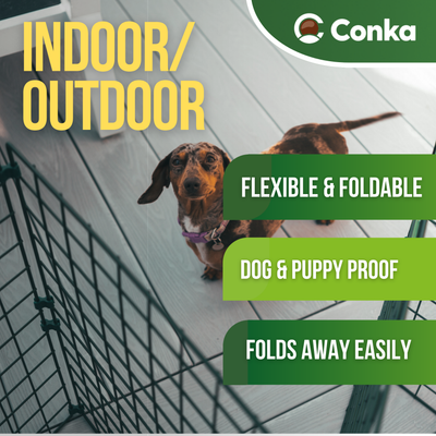 Freestanding Indoor Dog Barrier 1m High (100mm x 125mm Mesh)