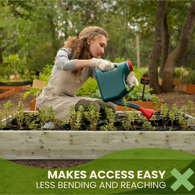 Wooden Garden Raised Grow Beds With Liner - FSC Treated Timber - Various Sizes