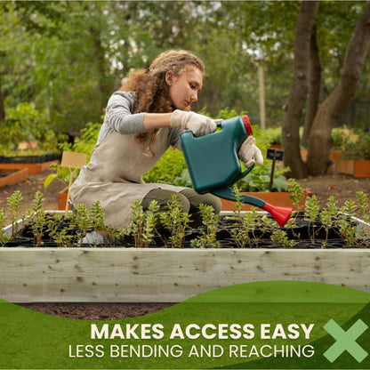 Wooden Garden Raised Grow Beds With Liner - FSC Treated Timber - Various Sizes