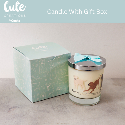 Labrador 'Relax & Paws' Blanket & Candle Gift Set