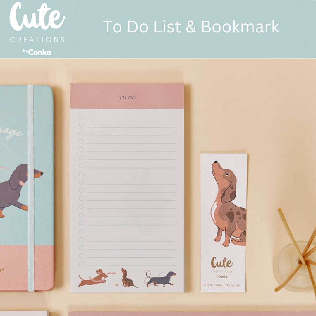 Paws 'n' Plan Dachshund Dog Lovers 7 Piece Stationery Gift Set