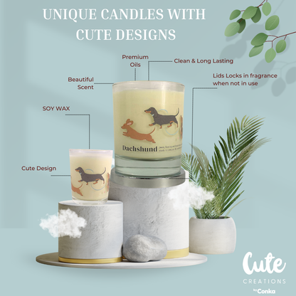 Dachshund Sausage Dog Luxury Candle