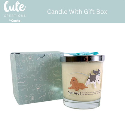 SPANIEL - Relax & Paws Blanket & Candle Gift Set