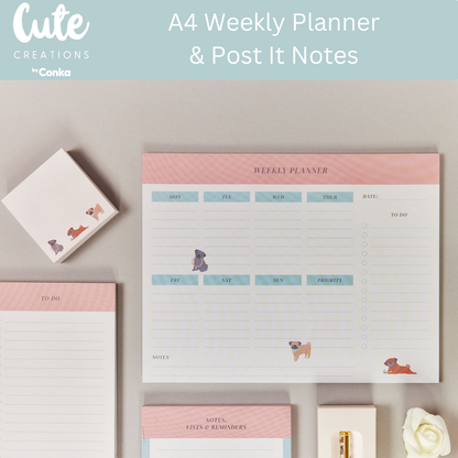 Paws 'n' Plan PUG Design 7 Piece Stationery Gift Set