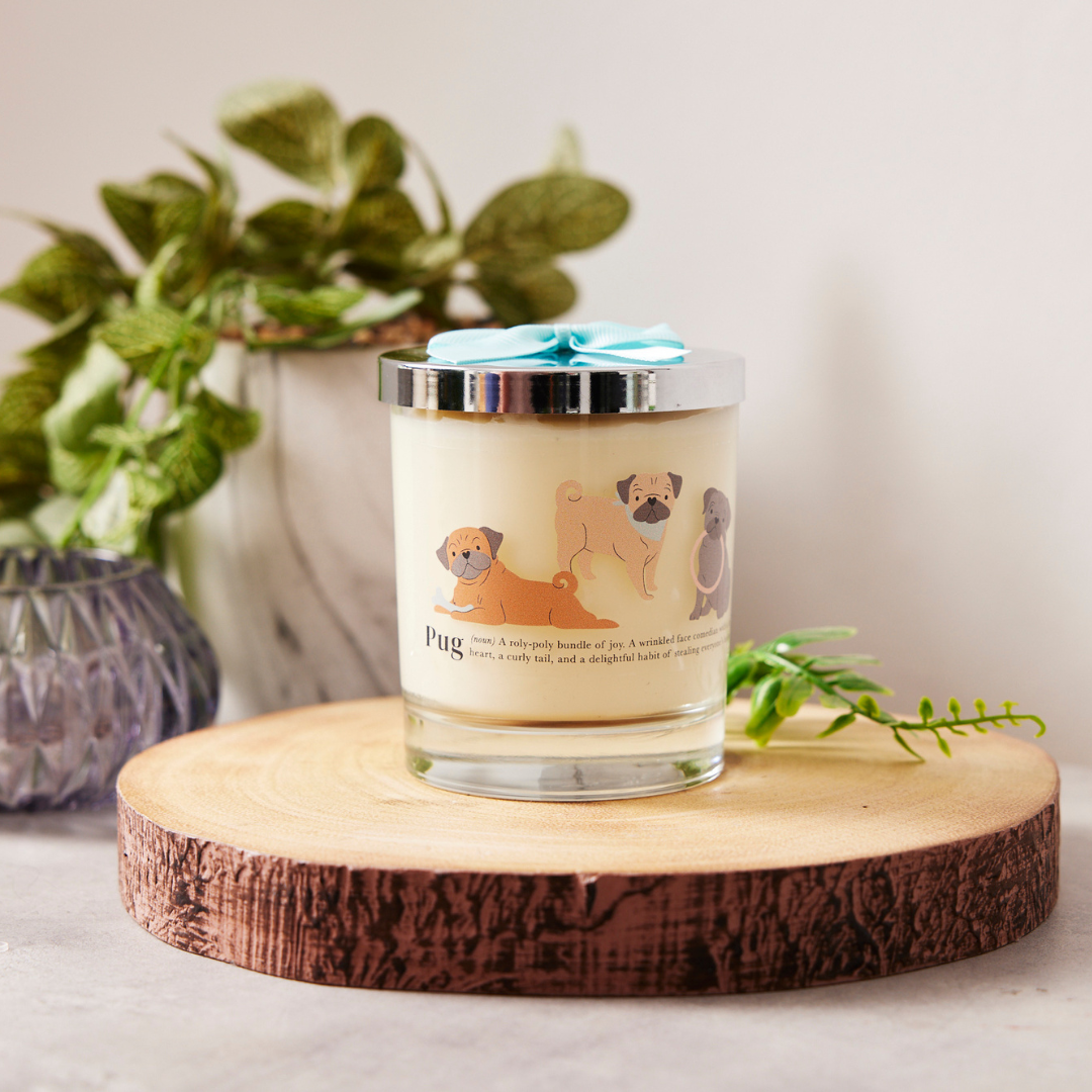 PUG Relax & Paws Blanket & Candle Gift Set