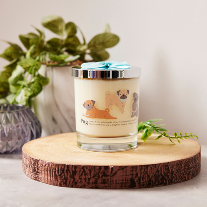 PUG Relax & Paws Blanket & Candle Gift Set