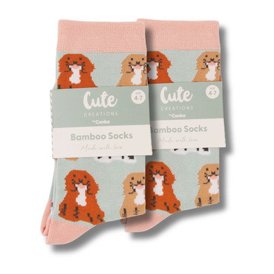 Bamboo Socks with Spaniel Dog Design