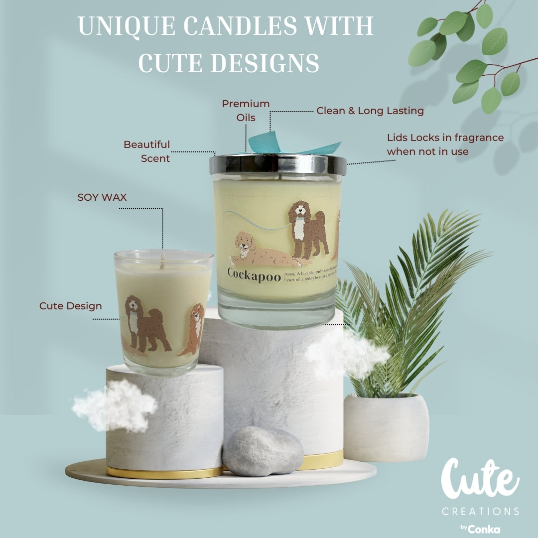 Cockapoo Luxury Soy Candle. Hand Poured in the UK. Comes in Gift Box