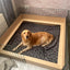 1.5m x 1.5m x 60cm High Whelping Box (5ft x 5ft) For Large Dogs Puppies - With Pig Rails