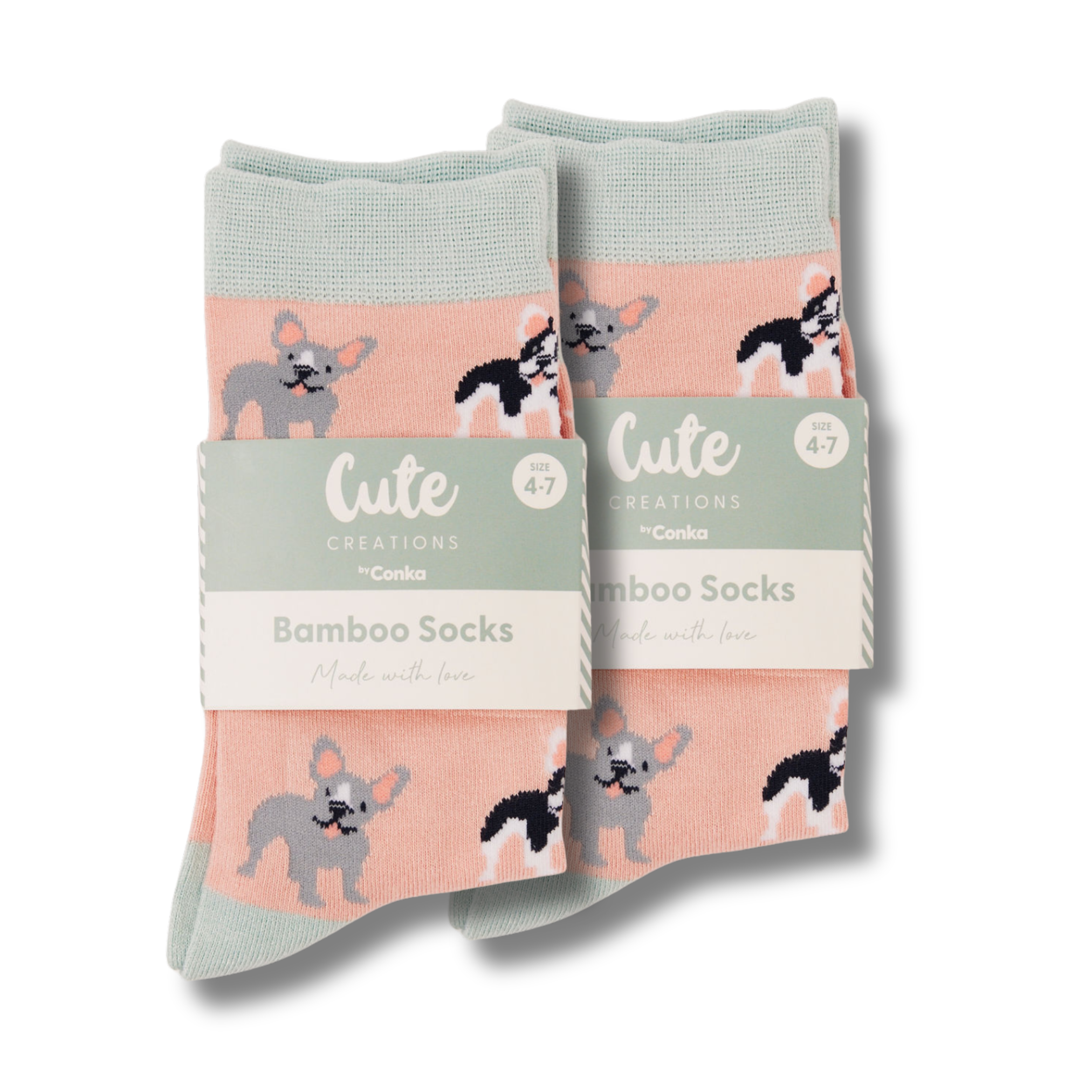 Bamboo Socks with French Bulldog Dog Design