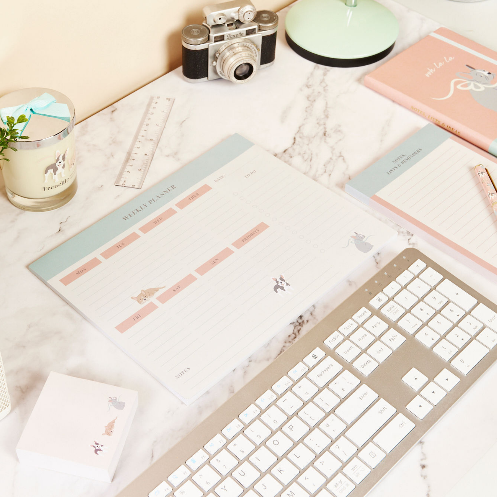 Paws 'n' Plan French Bulldog 7 Piece Stationery Gift Set