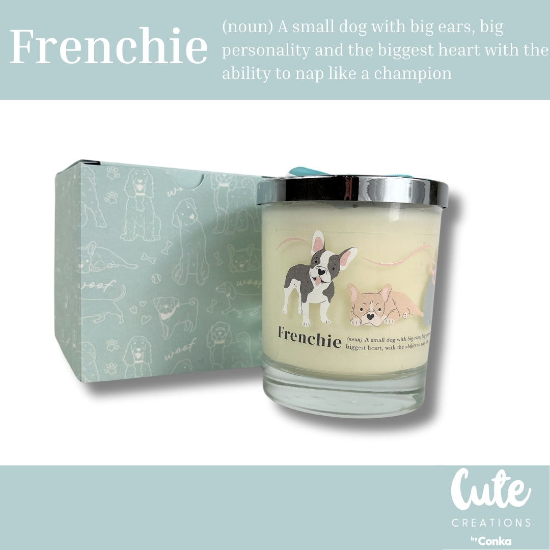 French Bulldog Luxury Candle with Lid comes in Gift Box